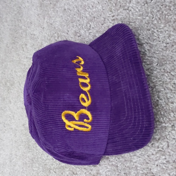 RARE Pristine Vintage Chicago Bears Purple Corduroy Embroidered Hat 💜💛